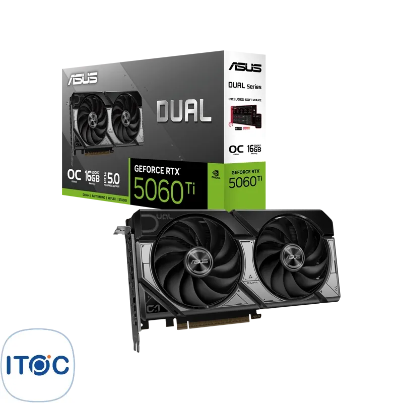 کارت گرافیک ایسوس Dual GeForce RTX5060Ti 16GB GDDR7 OC Edition