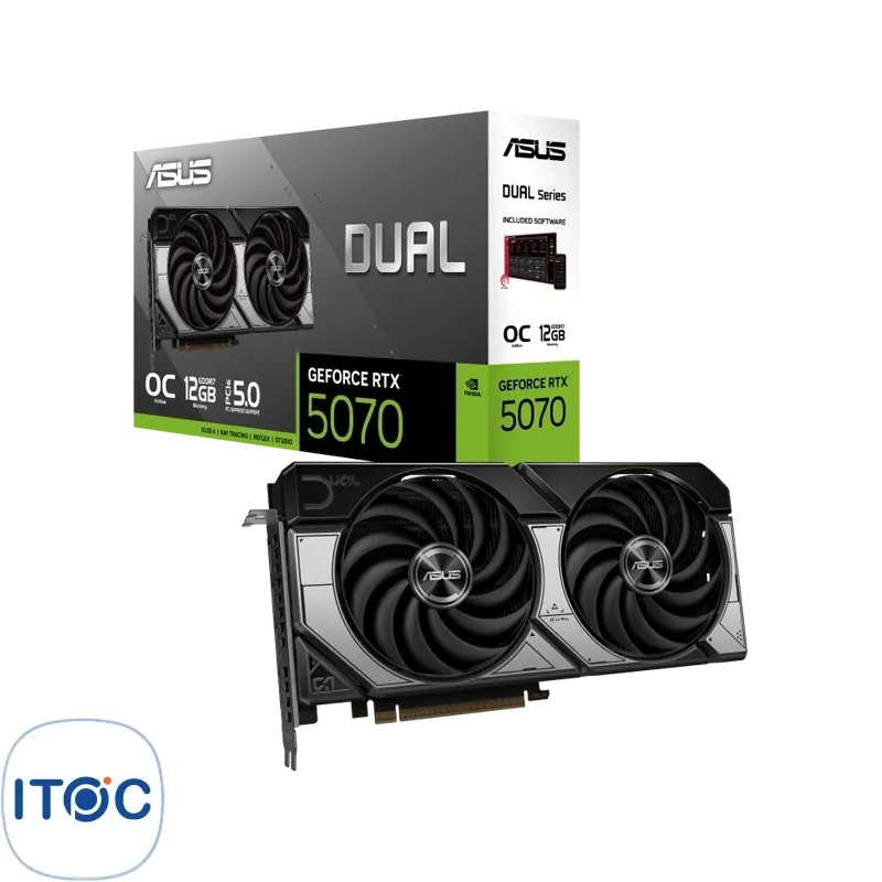 کارت گرافیک ایسوس Dual GeForce RTX5070 12GB GDDR7 OC Edition
