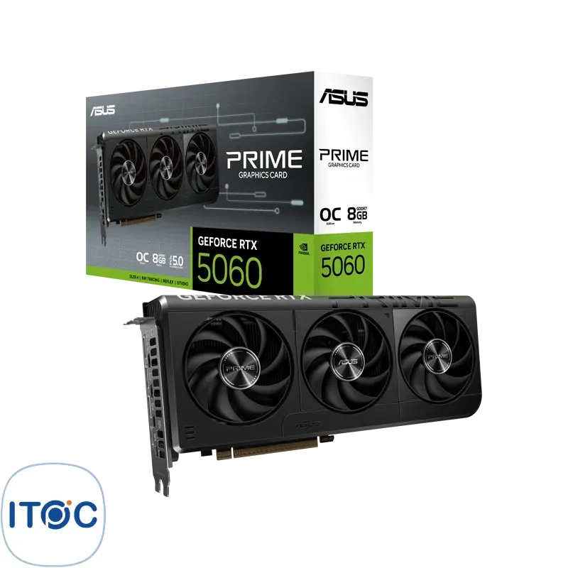 کارت گرافیک ایسوس PRIME GeForce RTX 5060 8GB GDDR7 OC Edition