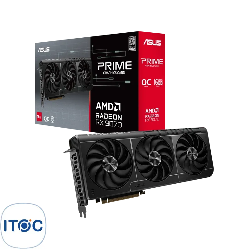 کارت گرافیک ایسوس Prime Radeon RX9070 OC Edition 16GB GDDR6