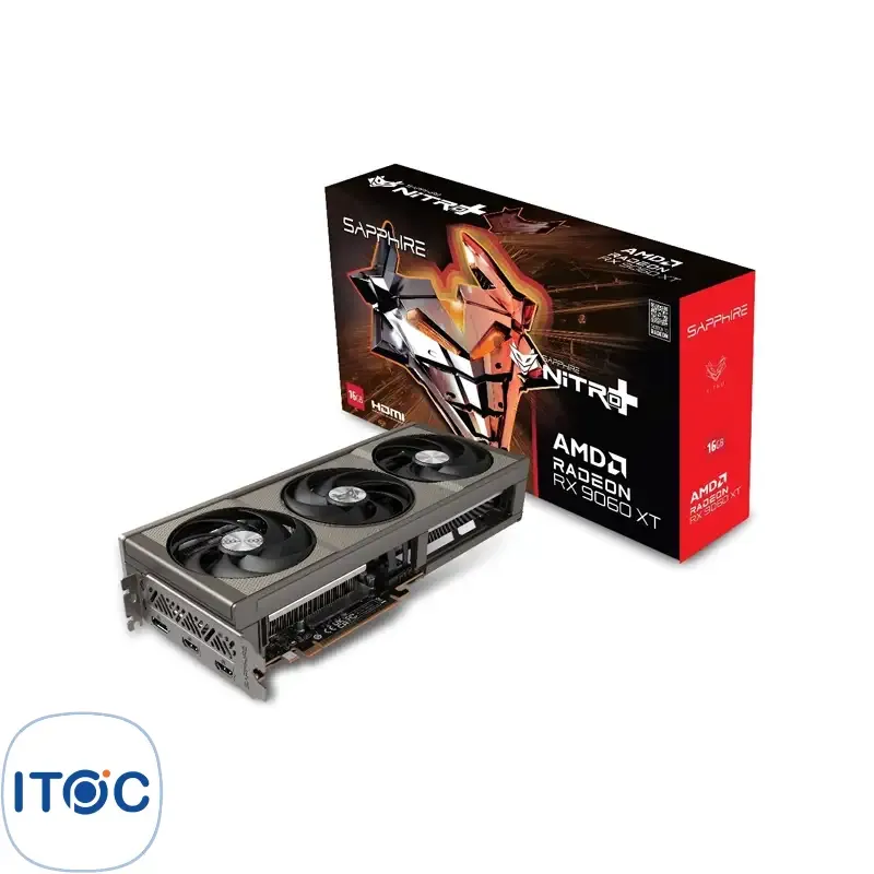 کارت گرافیک سافایر NITRO+ AMD Radeon RX9060 XT OC 16GB GDDR6
