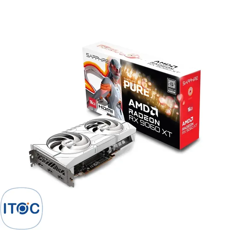 کارت گرافیک سافایر PURE AMD Radeon RX9060 XT OC 16GB GDDR6