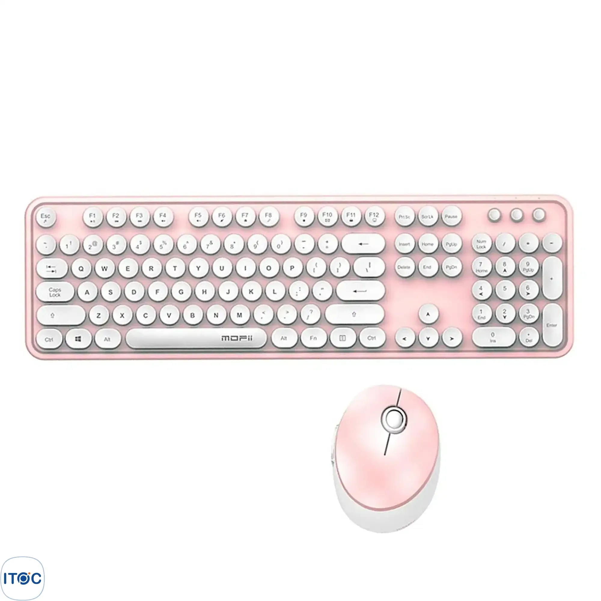 کیبورد و ماوس بیسیم مافی Sweet Pure White Pink