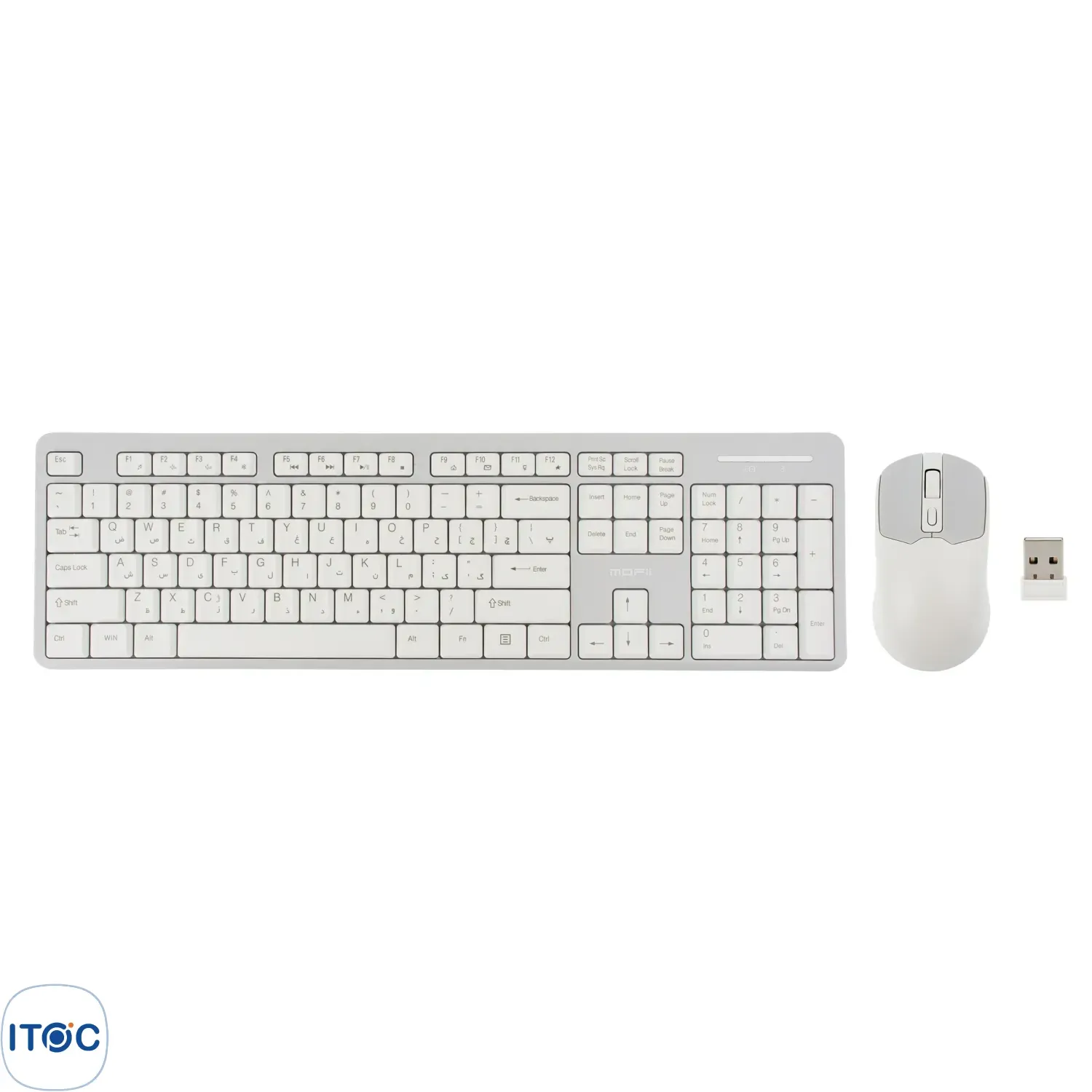 کیبورد و ماوس بیسیم مافی X100 White Gray